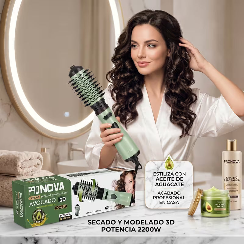 Cepillo secador y modelador  3D 2 en 1