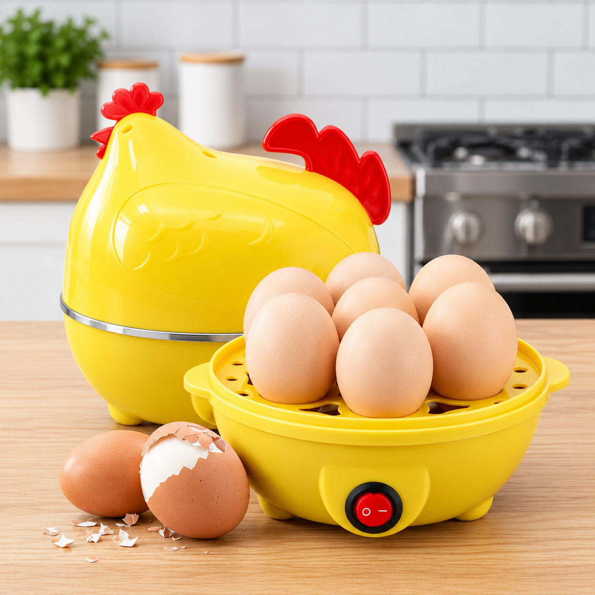 Hervidor de Huevos Eléctrico "Gallina" – Desayunos Perfectos en Minutos 🍳✨