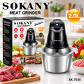 Procesador de Alimentos y Picatodo Sokany de 2L (800W) - Acero Inoxidable