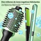 Combo Set de Belleza Aguacate: Cepillo Secador Profesional + Plancha Alisadora WAER 🥑✨
