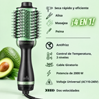 Combo Set de Belleza Aguacate: Cepillo Secador + Pinza Sirena 3 Tubos 🥑✨