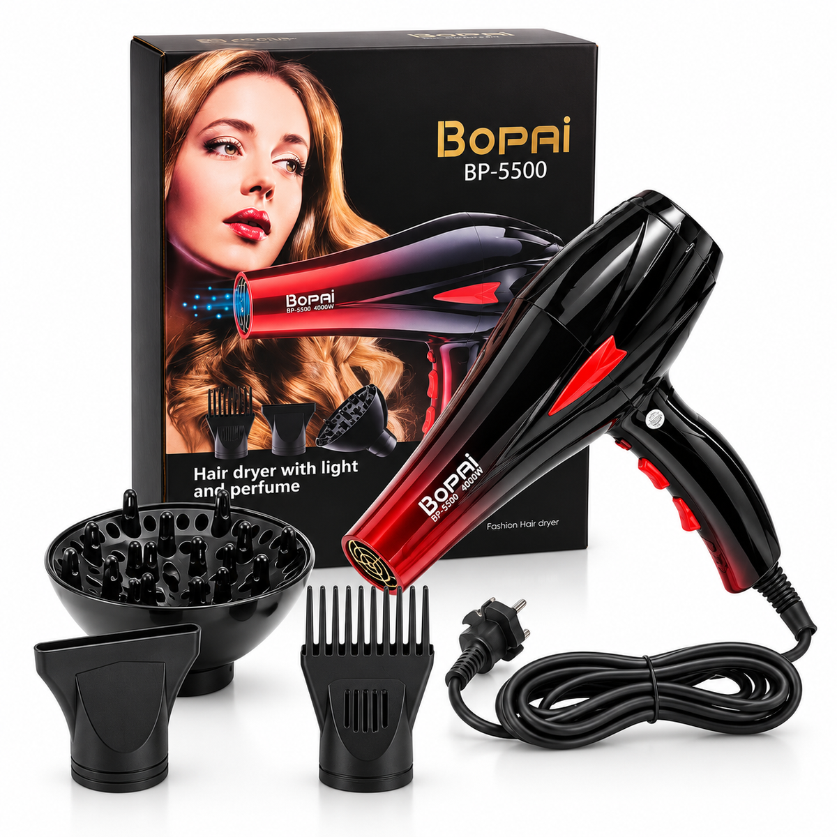 Secador de Pelo Profesional Bopai 4000W