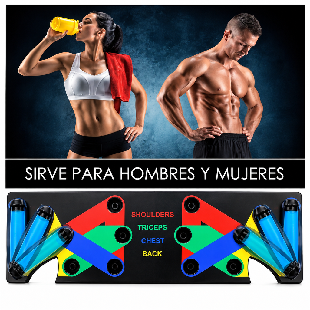 Tabla Soporte para Lagartijas "Push" con Agarre Antideslizante – Maximiza tus Entrenamientos 🏋️♂️💪