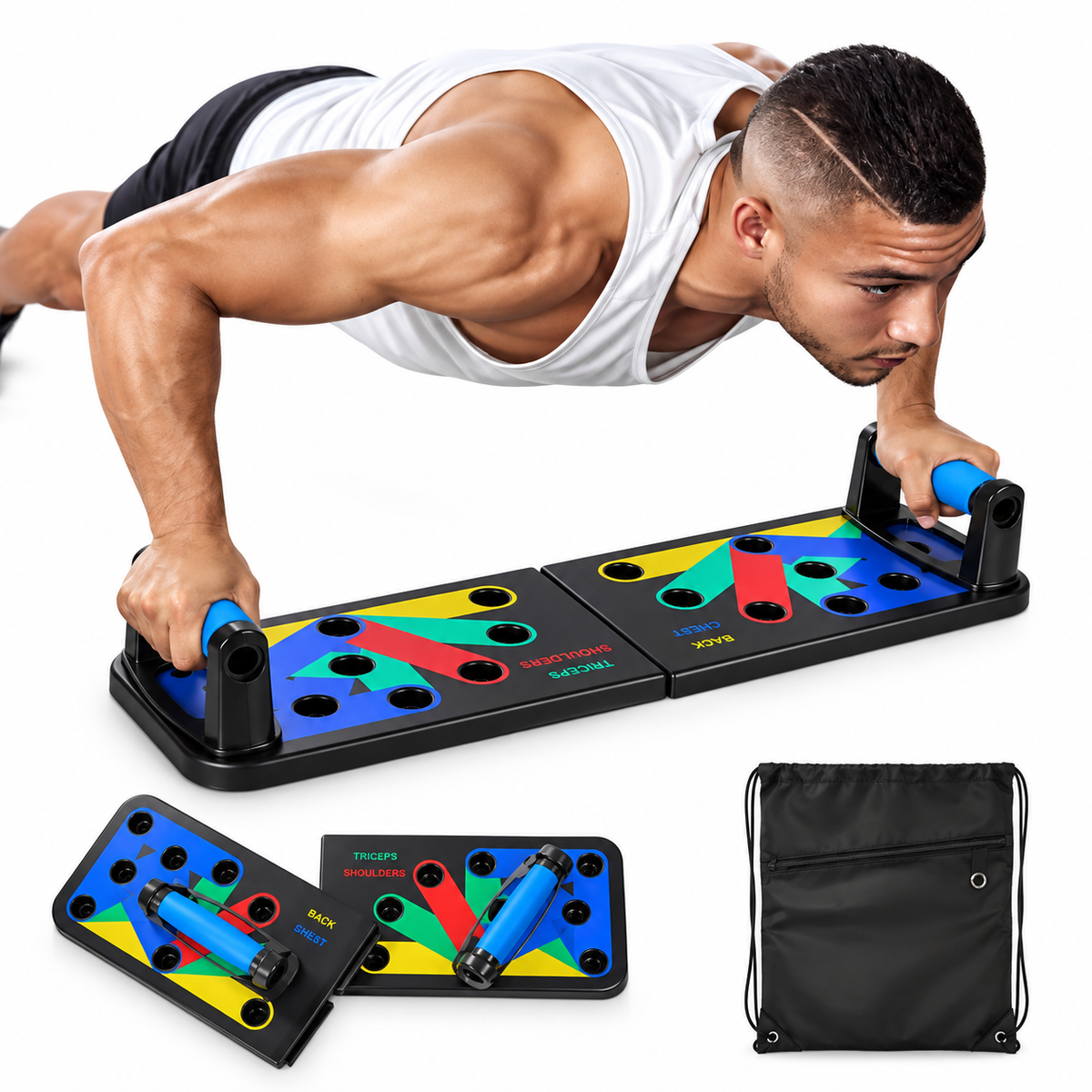 Tabla Soporte para Lagartijas "Push" con Agarre Antideslizante – Maximiza tus Entrenamientos 🏋️♂️💪