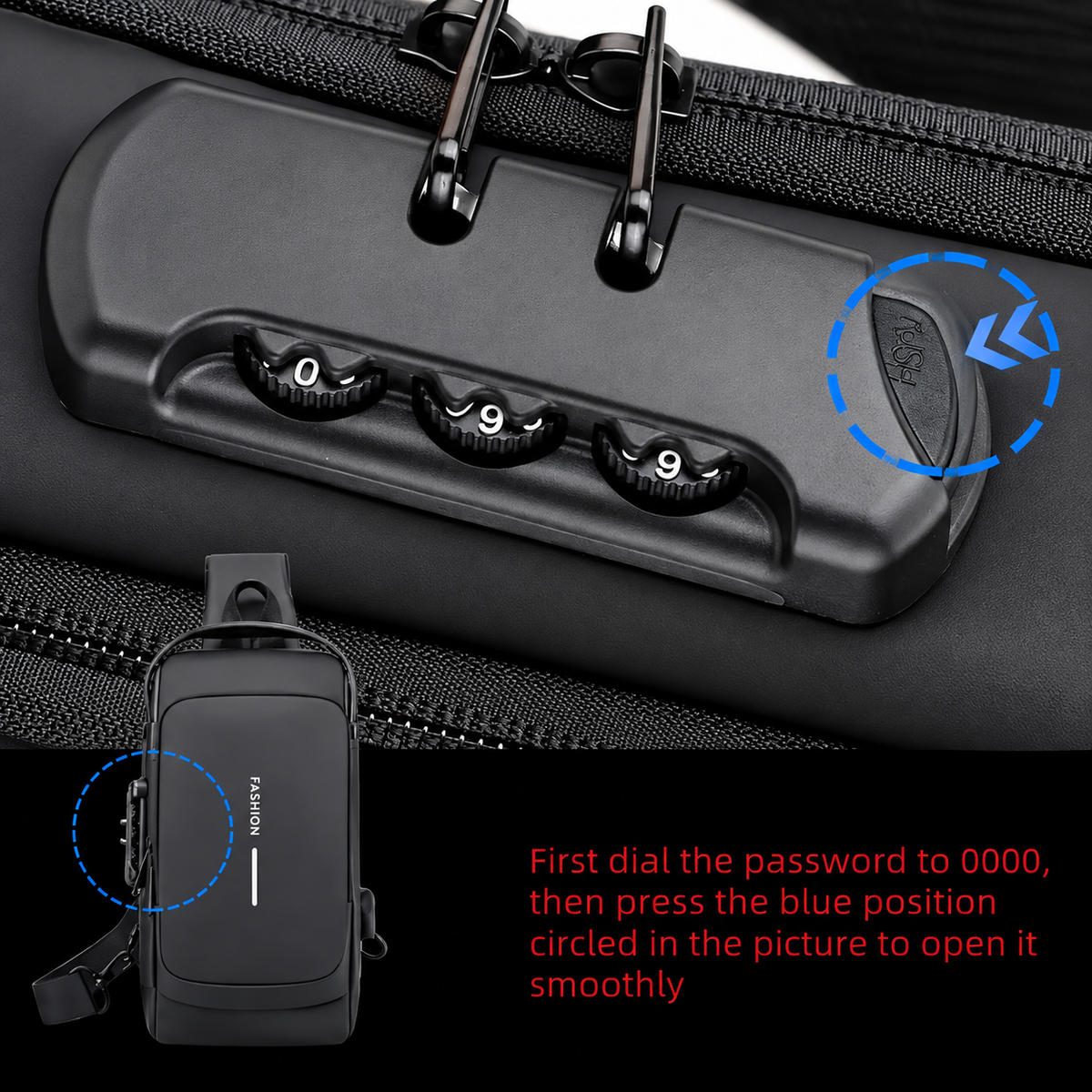 Morral Antirrobo Cruzado con Puerto USB – Seguridad y Estilo en Movimiento 🎒🔒