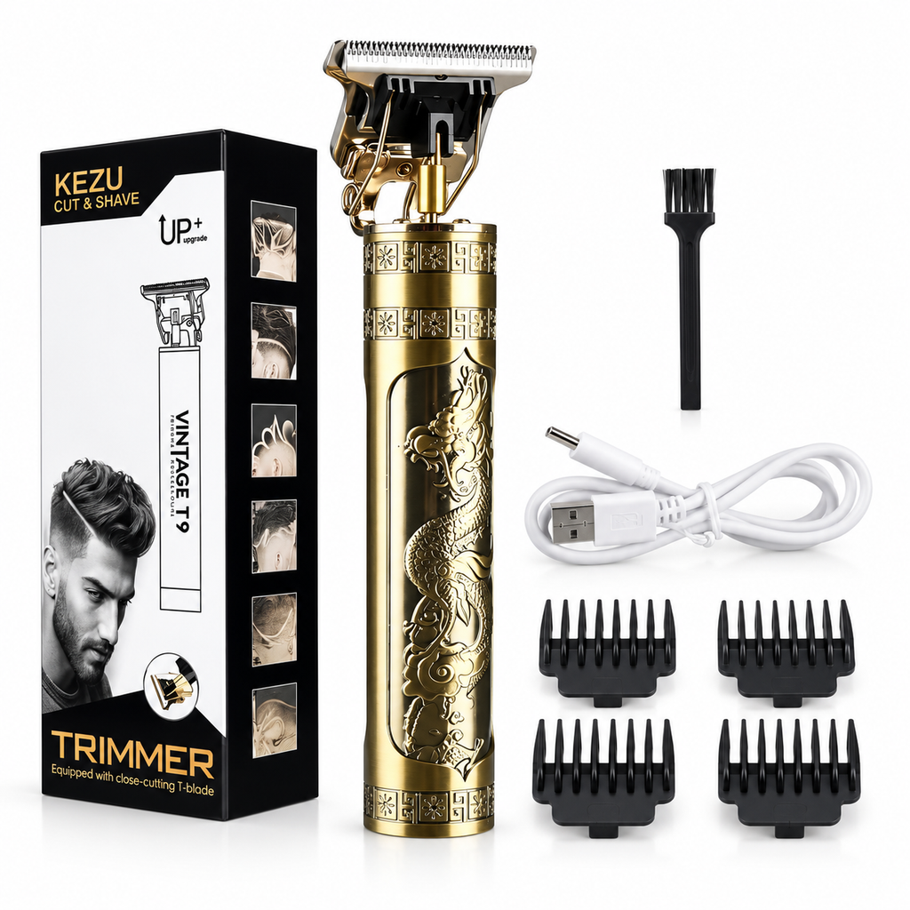 Máquina Patillera y Barbera Profesional T9 Vintage – Potencia y Precisión ✂️🔥
