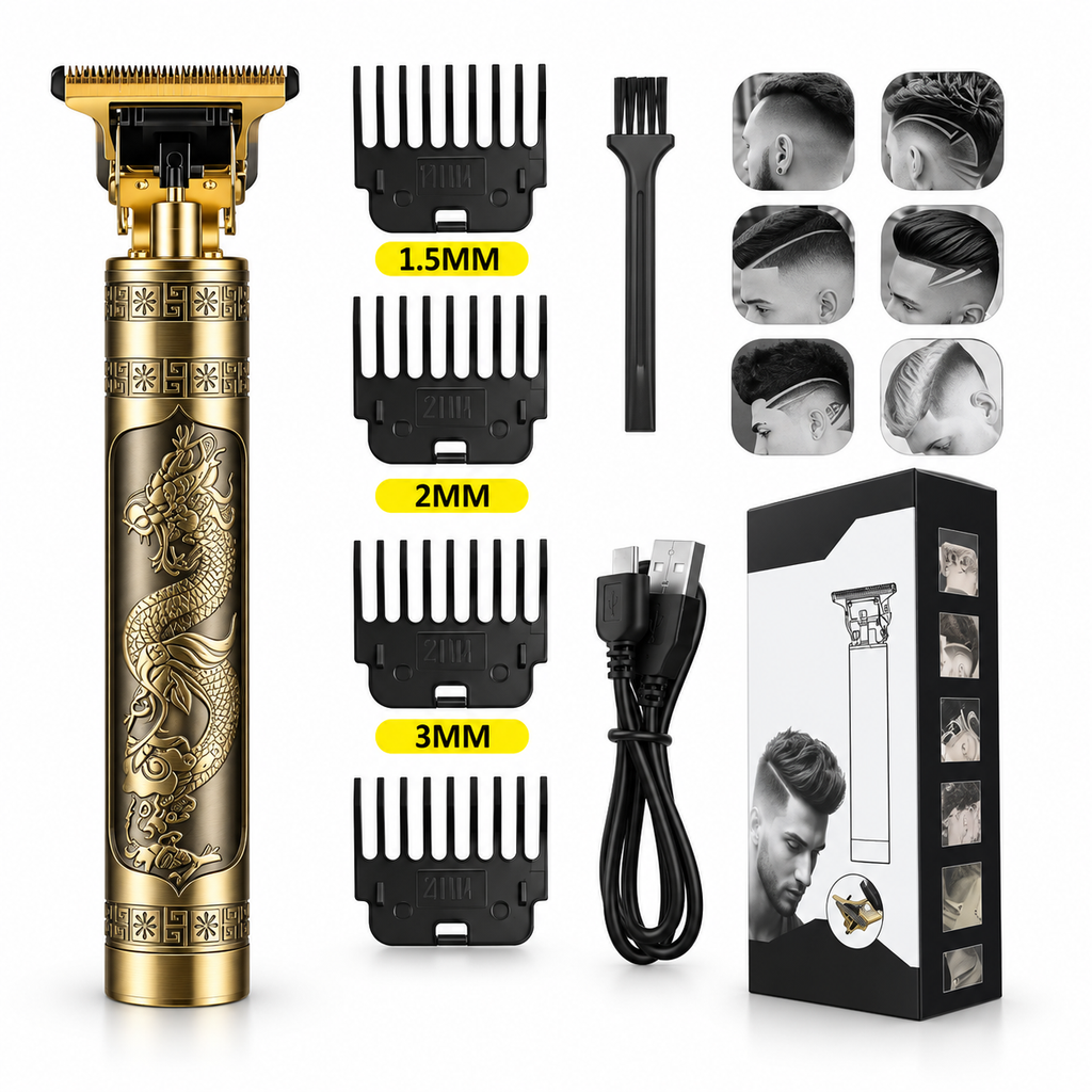 Máquina Patillera y Barbera Profesional T9 Vintage – Potencia y Precisión ✂️🔥
