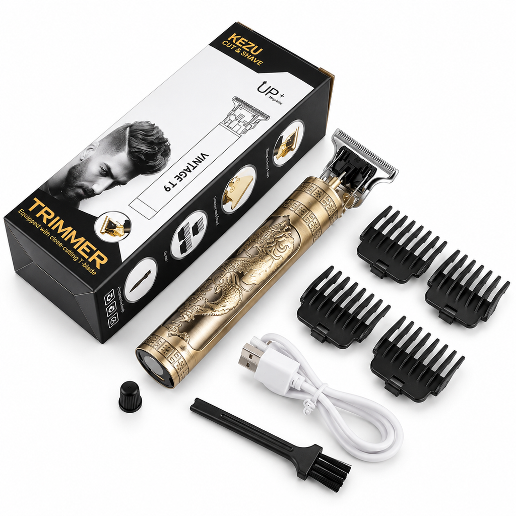 Máquina Patillera y Barbera Profesional T9 Vintage – Potencia y Precisión ✂️🔥
