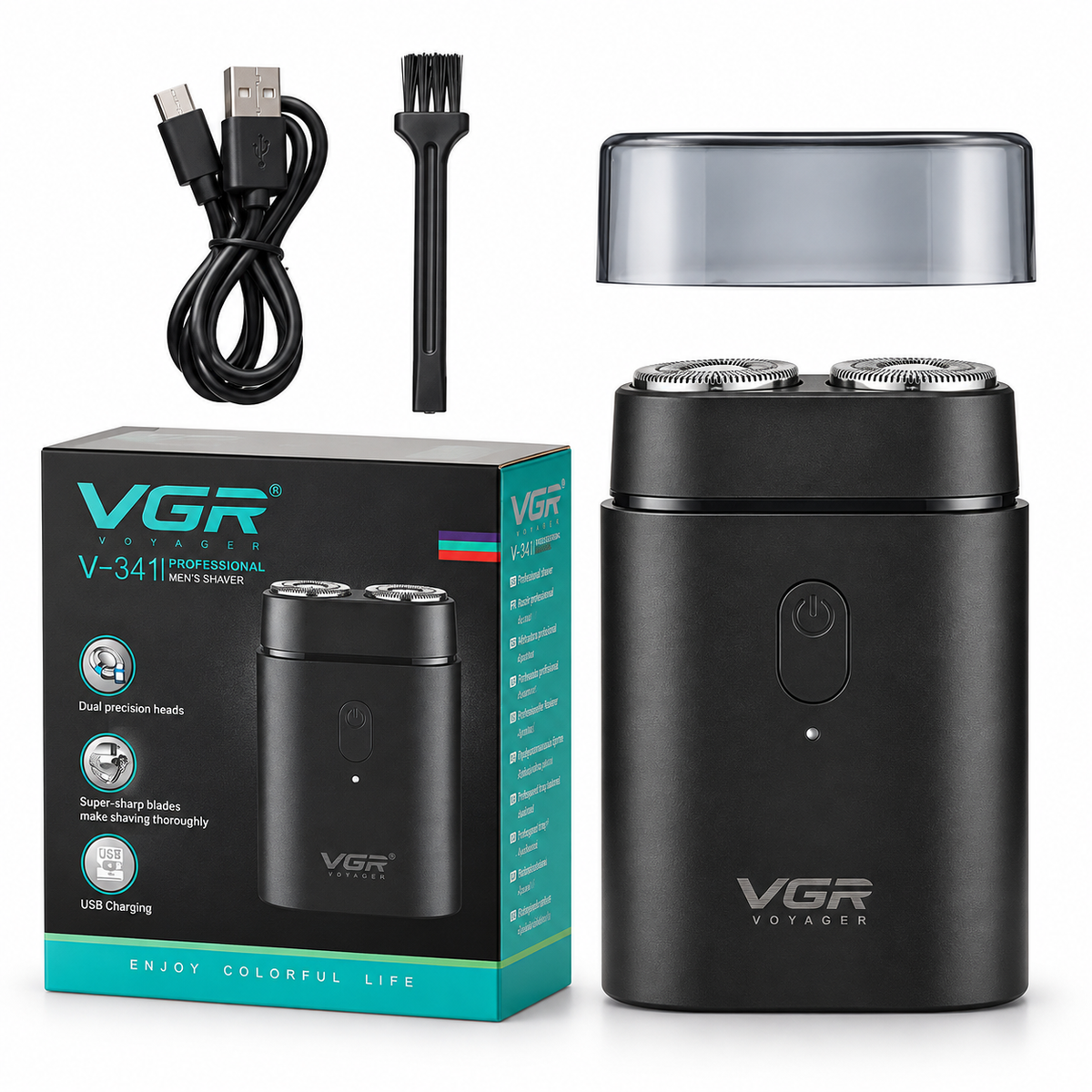 Mini Afeitadora Eléctrica Portátil VGR – Afeitado Preciso y Suave en Cualquier Lugar 🪒✨