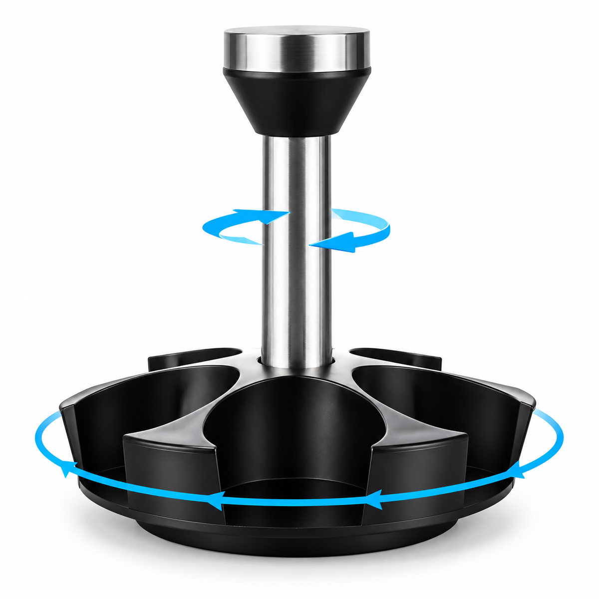 Organizador de Especias Giratorio 360° con 6 Frascos de Vidrio