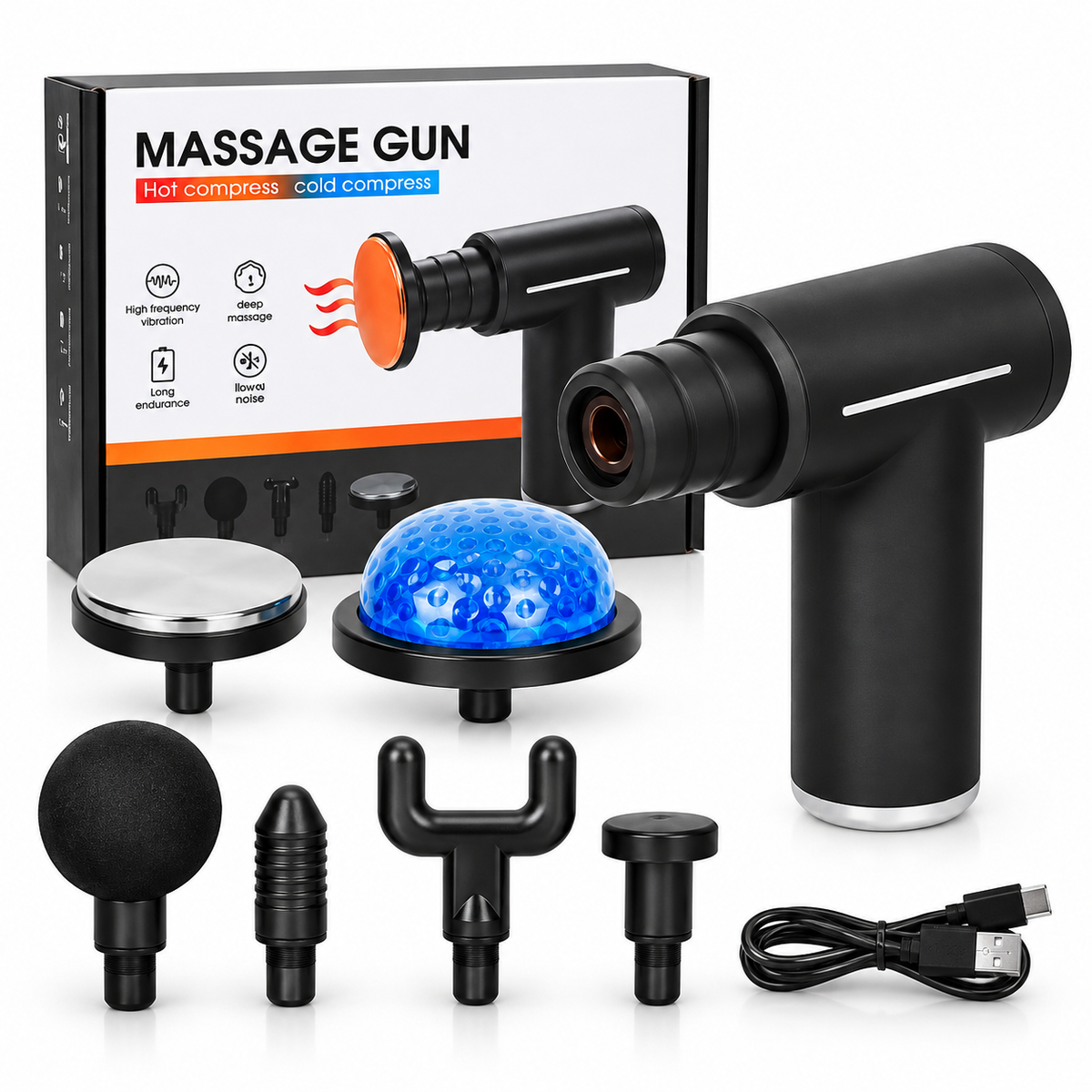 Pistola de Masaje Muscular Profesional 9 Niveles – Fascial Gun