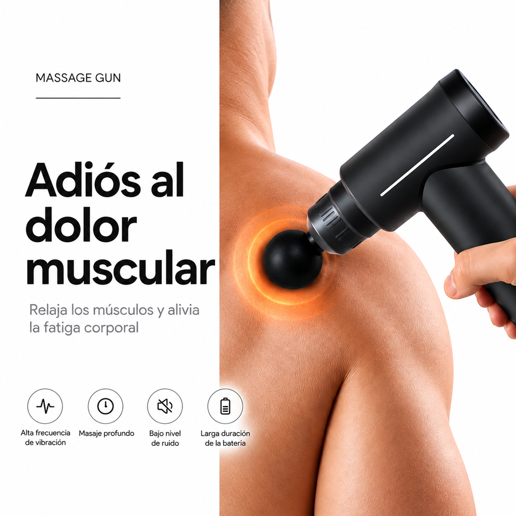 Pistola de Masaje Muscular Profesional 9 Niveles – Fascial Gun