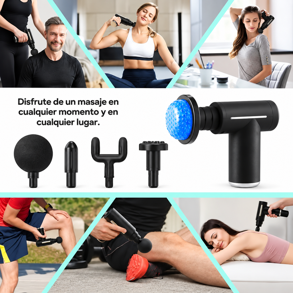 Pistola de Masaje Muscular Profesional 9 Niveles – Fascial Gun