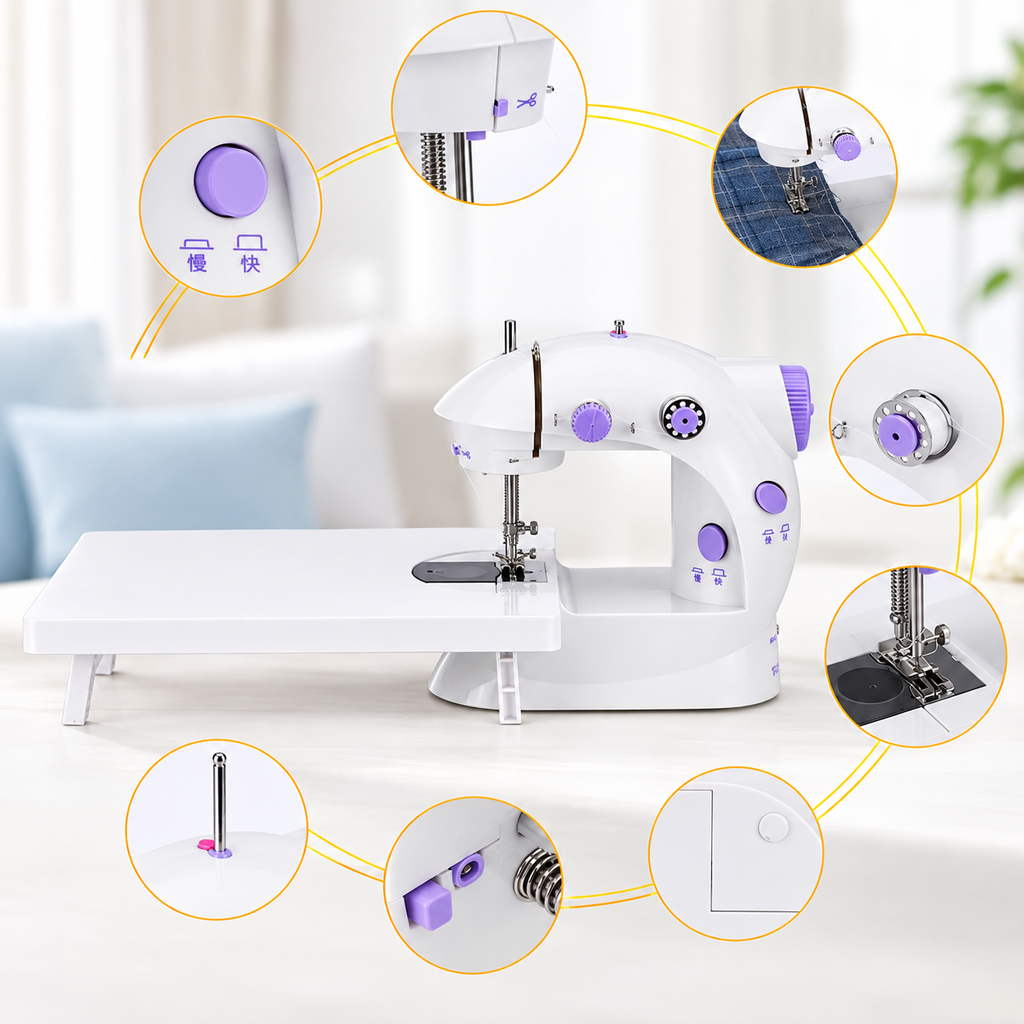 Máquina de Coser Portátil Mini de 12 Puntadas: Da Vida a Todas tus Ideas