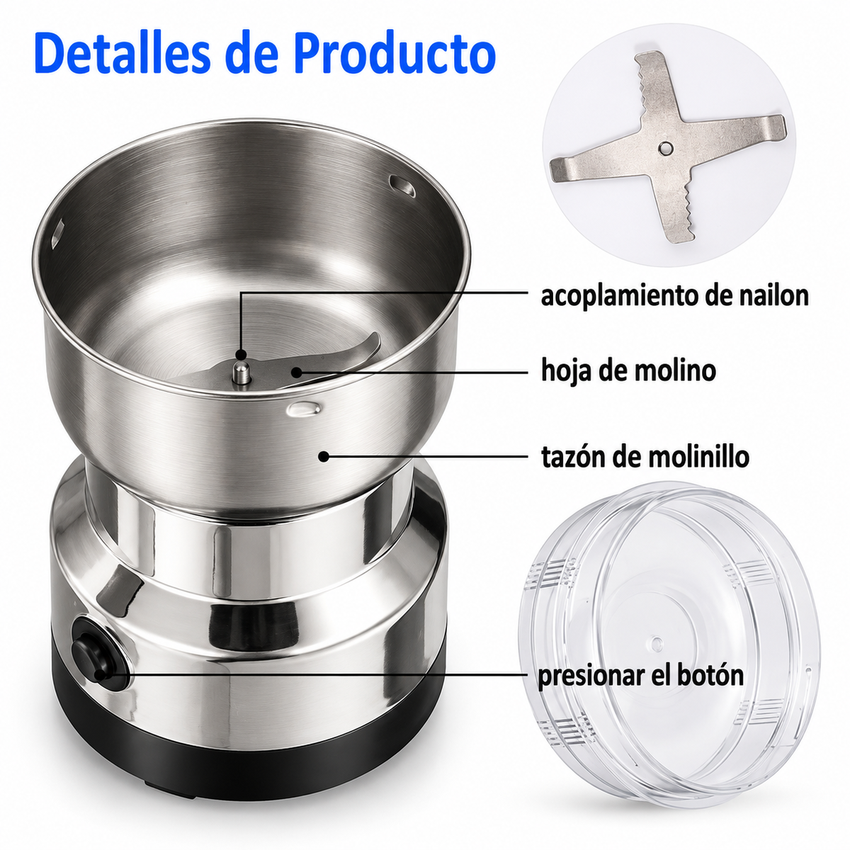 Set x2 Molinillo de Café y Picadora Eléctrica 2 en 1 (400W) NIMA