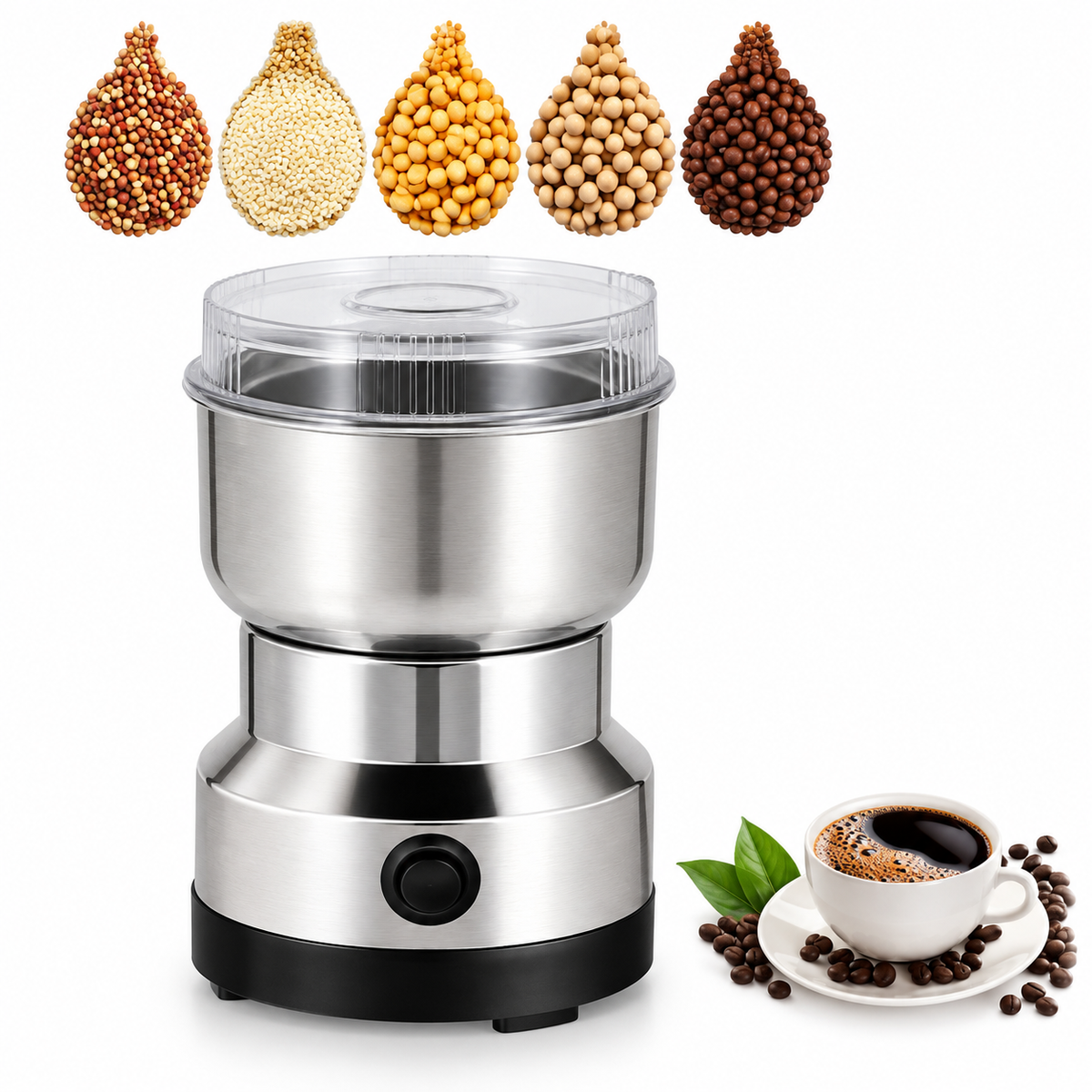 Set x2 Molinillo de Café y Picadora Eléctrica 2 en 1 (400W) NIMA