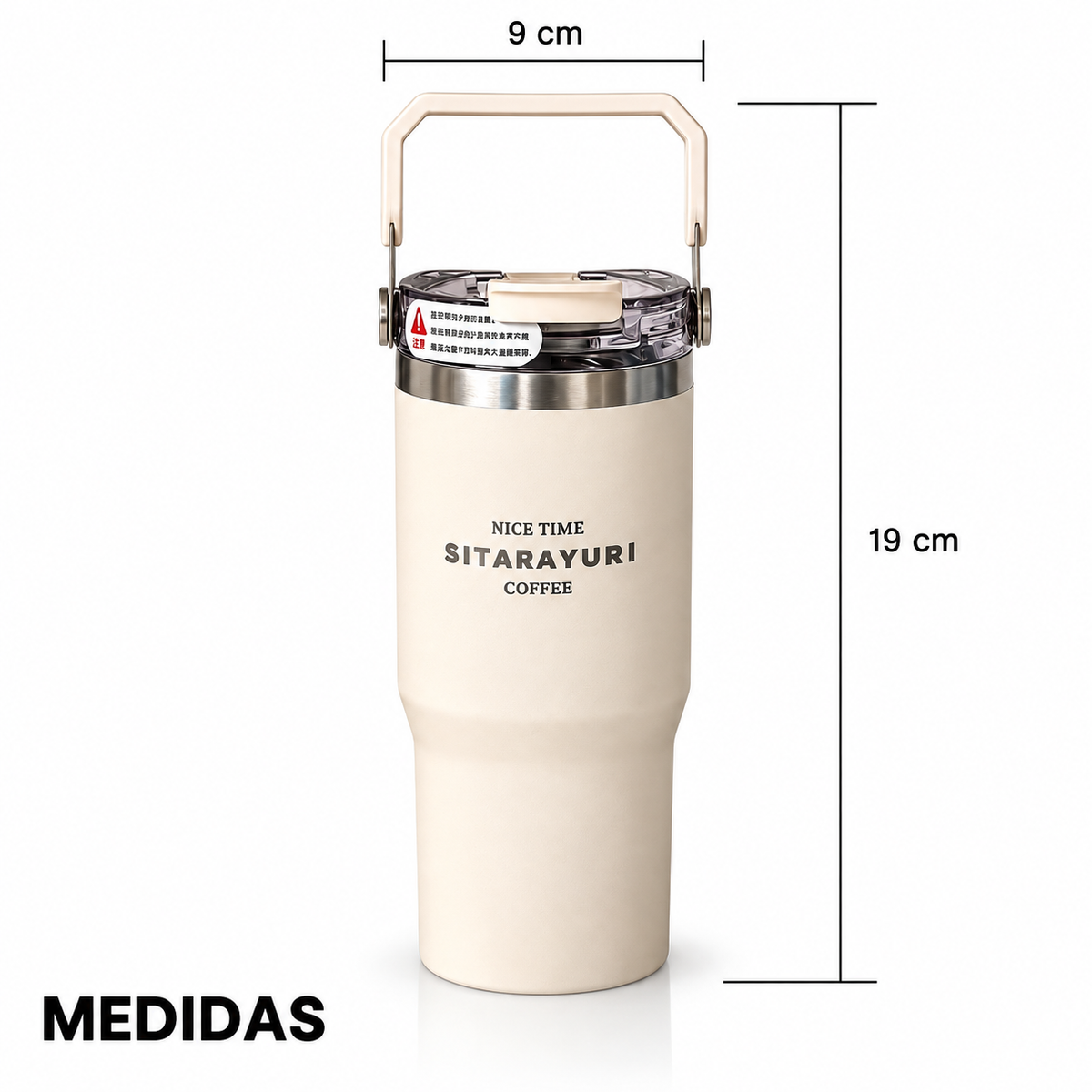 Termo de Acero Inoxidable Sitarayuri 600 ml – Estilo, Calidad y Rendimiento ☕✨