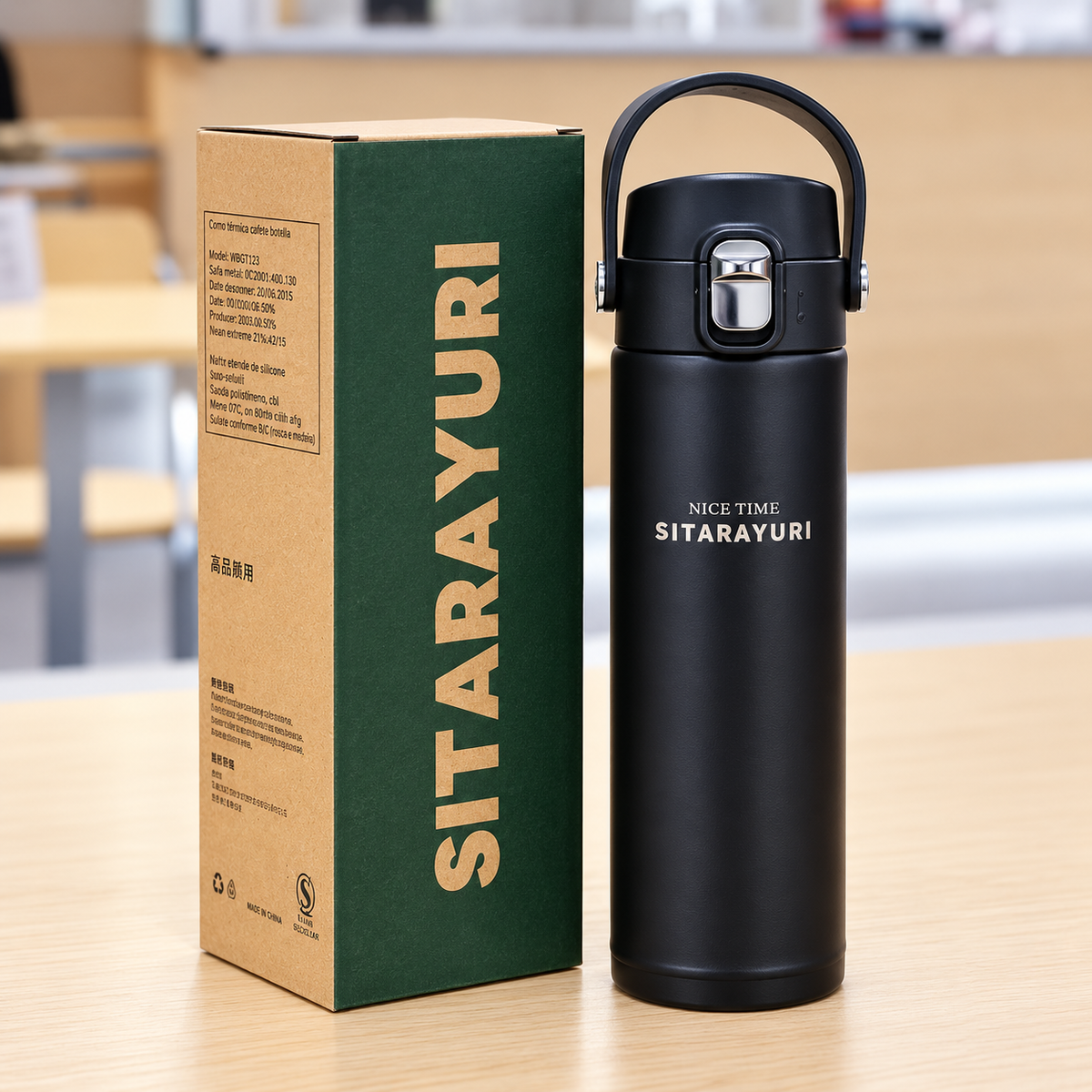 Termo de Acero Inoxidable Sitarayuri 500 ml – Estilo, Calidad y Rendimiento ☕✨