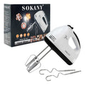 🧁 Batidora Manual Sokany SK-133 con Gancho y 7 Velocidades